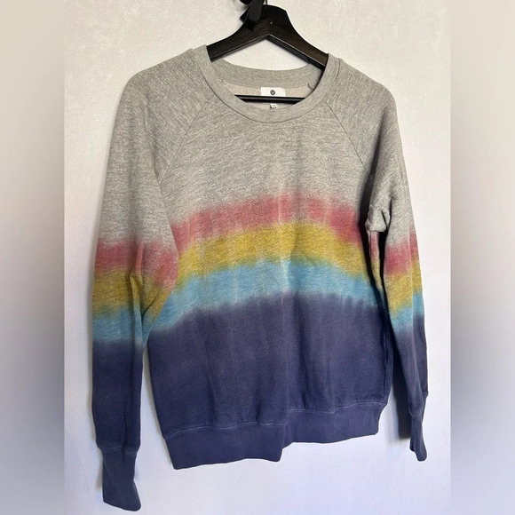 Sundry Revolve Ombré Tie-Dye Crew Neck Pullover Sweatshirt Size 0 - Picture 1 of 7